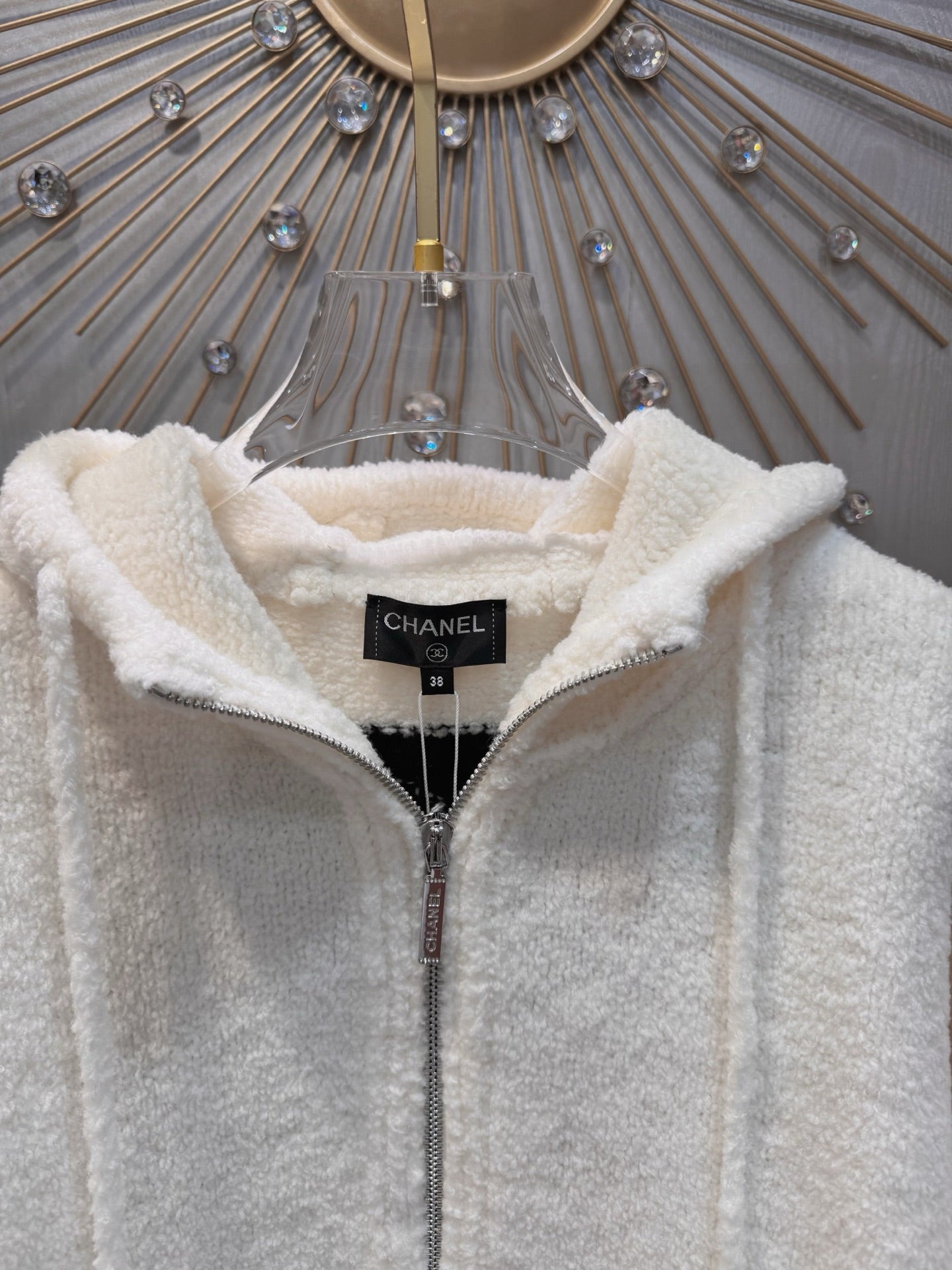 Cha**25N series hooded lambswool thick cardigan