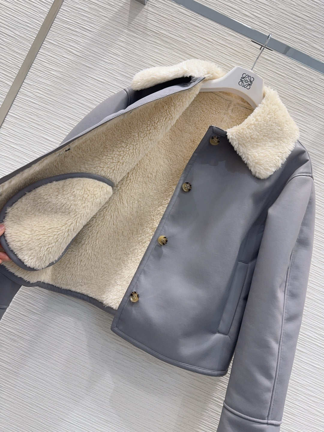 Lew 25fw eco-friendly fur coat