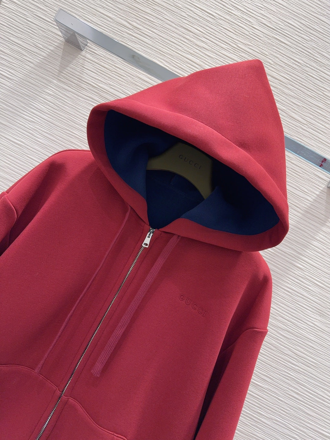 Guc 25fw hooded drawstring sweatshirt jacket