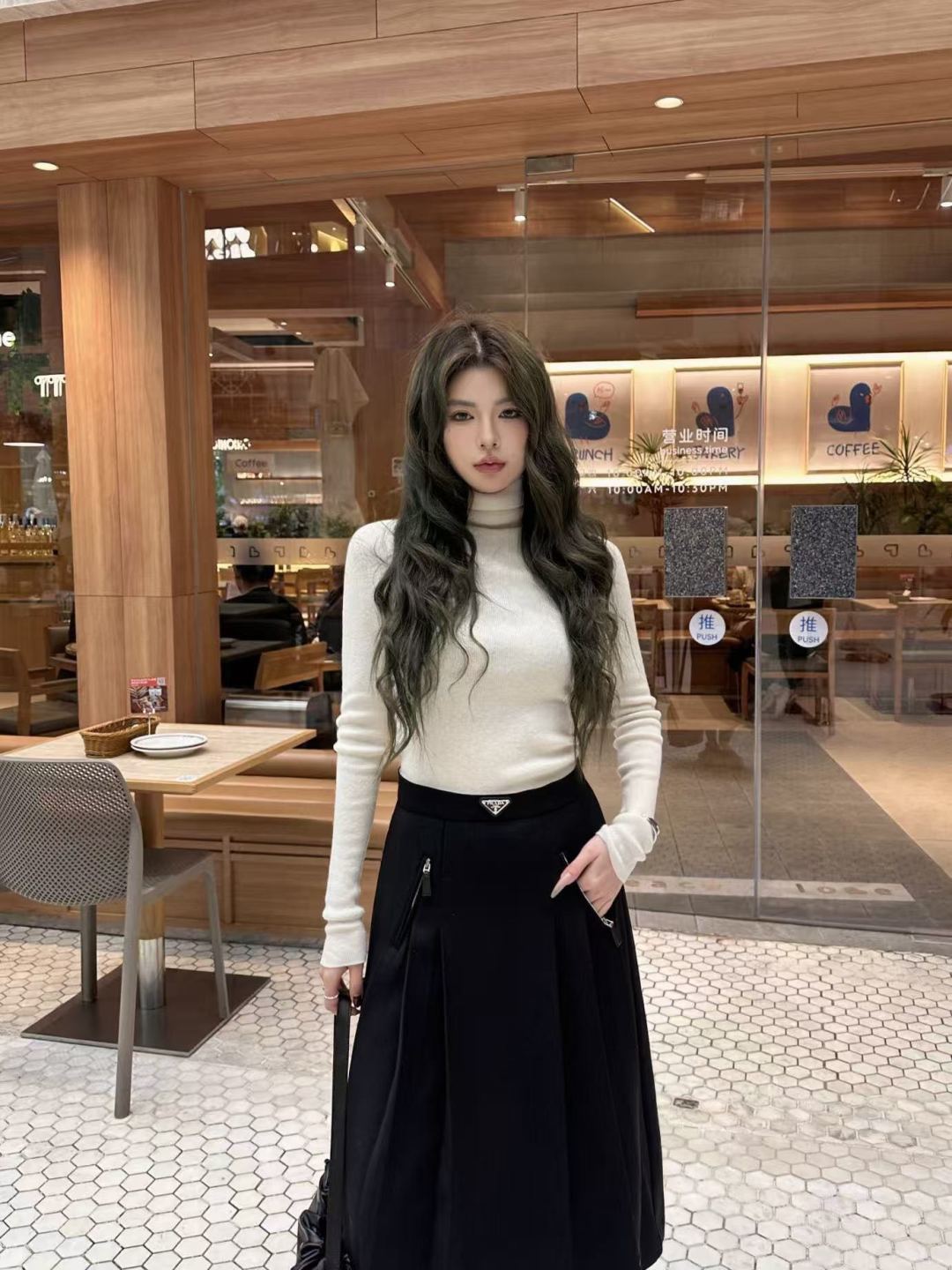 Pra 25fw new pleated long skirt