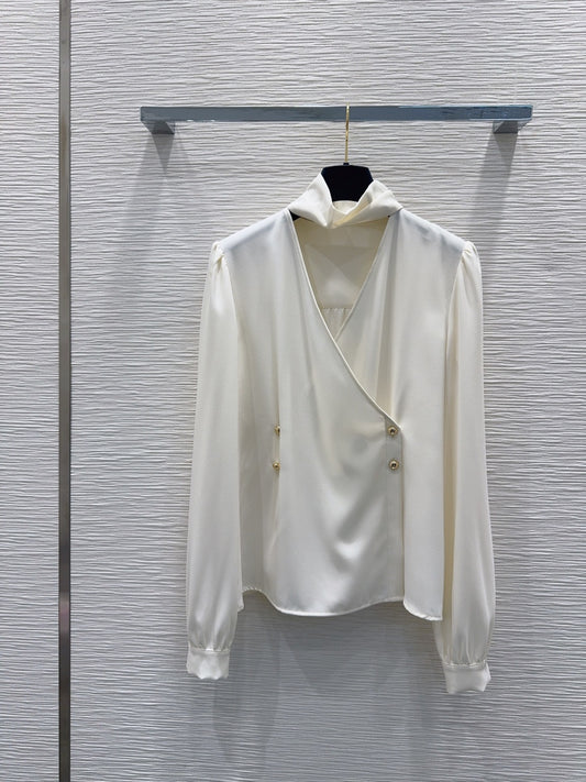 Loe 25fw scarf-style shirt